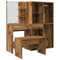 VidaXL súprava toaletného stolíka s LED diódou Engineered Wood