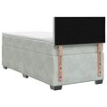 vidaXL Posteľ boxspring s matracom Svetlosivá 80 x 200 cm Zamat