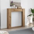 vidaXL Obloženie krbu dub artisan 100x20x100 cm kompozitné drevo