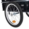 vidaXL Príves na bicykel s 50 l skladacou prepravkou, čierny 60 kg