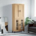 vidaXL Vysoká skrinka dub sonoma 69,5x34x180 cm spracované drevo