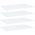 vidaXL Prídavné police 4 ks, biele 60x40x1,5 cm, kompozitné drevo