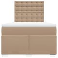 vidaXL Boxspring posteľ s matracom kapučínová 120x200 cm umelá koža
