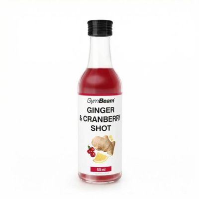 Zázvorový shot s brusnicami - GymBeam, 50 ml