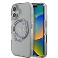 Puzdro Guess pre iPhone 16 6,1" GUHMP16SHFWFCK IML Flowers Wreath čierne MagSafe