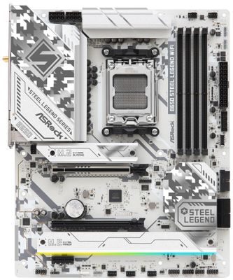 ASRock B650 Steel Legend WiFi / AMD B650 / AM5 / 4x DDR5 DIMM / 3x M.2 / HDMI / DP / USB-C / WiFi / ATX Základná doska, AMD B650, AM5, 4× DDR5 DIMM (max. 192GB), 3× M.2, Wi-Fi, HDMI, DisplayPort, USB-C, ATX
