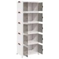 vidaXL stohovateľný úložný box s kolesami 5poschodový 75L 64x40x179 cm