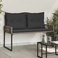 vidaXL Vonkajšia lavička 2 -Seater 4 ks 110 x 59 x 82 cm polyratan