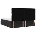 vidaXL Postel s úložným prostorem a matrací Čierna 180 x 200 cm Zamat