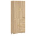 vidaXL Vysoká skrinka dub sonoma 69,5x34x180 cm spracované drevo