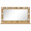 vidaXL Toaletné zrkadlo Remeselný dub 80 x 45 x 18 cm Obdĺžnikový