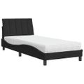 vidaXL Posteľ s matracom Hanko čierny 80x200 cm zamat