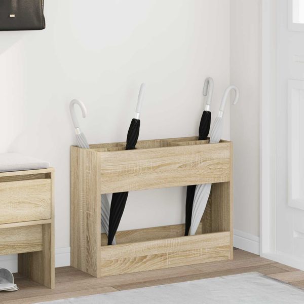 vidaXL Stojan na slnečník Sonoma dub 65 x 24 x 50 cm Kompozitné drevo