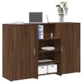vidaXL Recepčný stôl hnedý dub 155x50x103,5 cm kompozitné drevo