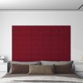 vidaXL Nástenné panely 12 ks vínovo-červené 60x30 cm zamat 2,16 m²