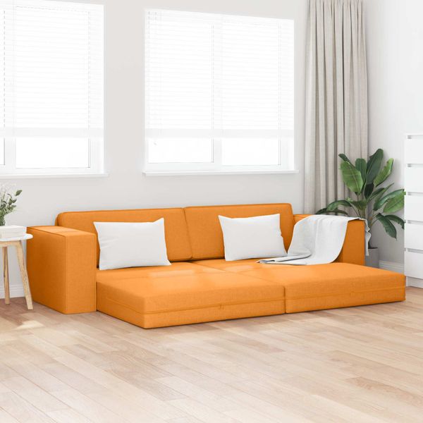 vidaXL Rozkladacia posteľ Tmavá žltá 245 x 78 x 77 cm látka