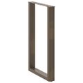 vidaXL Nohy barového stola v tvare U, 2 ks, prírodná oceľ, 60 x (90-91) cm, oceľ
