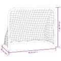 vidaXL Futbalová bránka so sieťou červeno-čierna 90x48x71 cm oceľ