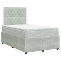 vidaXL Posteľ boxspring s matracom Svetlosivá 120 x 200 cm Zamat