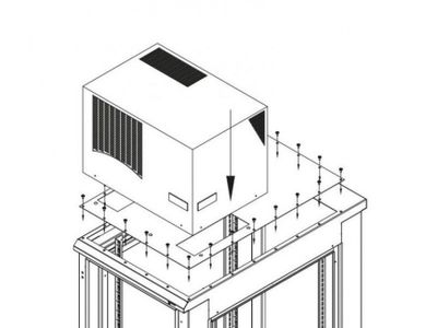 Redukcia pre montáž klímat.800x1000,1200 do hl.rozvádzača, sivá