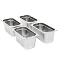 vidaXL Gastronádoby 4 ks, GN 1/3, 150 mm, nehrdzavejúca oceľ