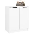 vidaXL Botník biely 59x35x70 cm spracované drevo