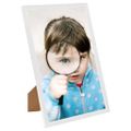 vidaXL Fotorámiky na stôl, koláž 3 ks, biele 28x35 cm, MDF