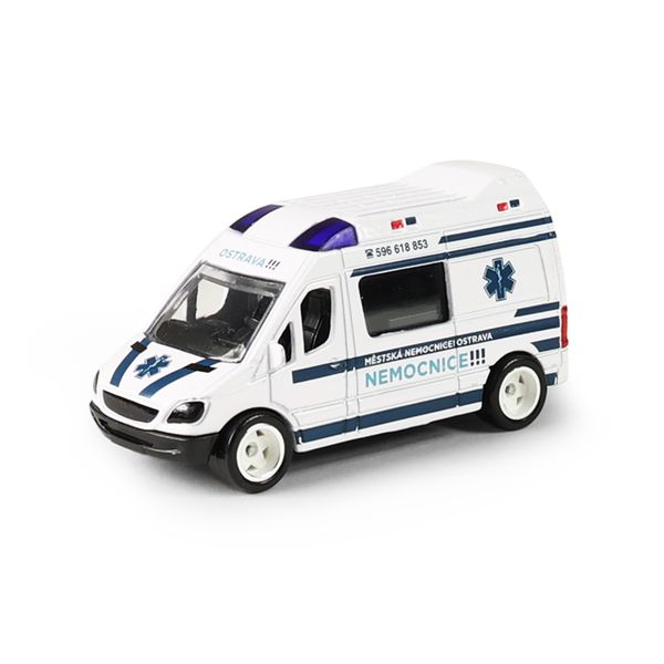 Kovové auto sanitka Ostrava 7 cm