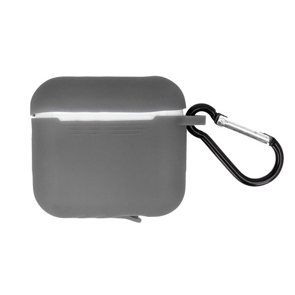 Puzdro pre Airpods Pro sivé s háčikom