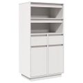 vidaXL Vysoká skrinka biela 60x40x116,5 cm masívna borovica