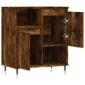 vidaXL Komoda dymový dub 60x35x70 cm spracované drevo