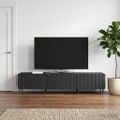 vidaXL TV skrinka Čierna 147 x 34,5 x 32 cm Kompozitné drevo