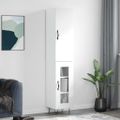 vidaXL Vysoká skrinka biela 34,5x34x180 cm spracované drevo