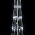 vidaXL LED vianočný stromček Studená biela 51 x 51 x 190 cm Kov
