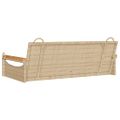 vidaXL Hojdacia lavica čierna 109x62x40 cm polyratan