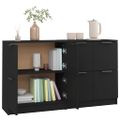 vidaXL Komody 2 ks čierna 60x30x70 cm spracované drevo