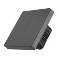 Inteligentný WiFi nástenný vypínač Sonoff M5 2C, sivý (2-kanálový)