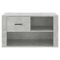 vidaXL Botník betónovo sivý 80x35x45 cm spracované drevo