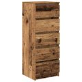vidaXL Komoda so zásuvkami, staré drevo 37,5x35x99cm, kompozitné drevo