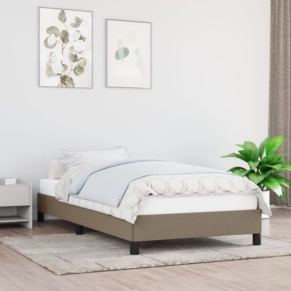 vidaXL Rám postele bez matraca Taupe 80x200cm Látka