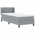 vidaXL Posteľ s pružinovým rámom Svetlosivá 200 x 80 cm látka