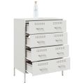 vidaXL Komoda biela 68x39x89 cm oceľ
