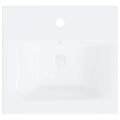 vidaXL Vstavané umývadlo s batériou 42x39x18 cm keramika biele