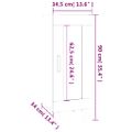 vidaXL Komoda dymový dub 34,5x34x90 cm spracované drevo