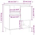 vidaXL Komoda čierna 60x35x70 cm spracované drevo