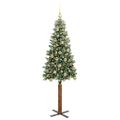 vidaXL Úzky vianočný stromček s 300 LED-i so stojanom Zelená 180 cm