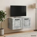 vidaXL Nástenná TV skrinka Nástenný Betónovo sivá 59,5 x 31 x 30 cm