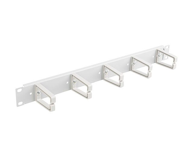 19'' Panel na správu káblov s 5 plastovými držiakmi 1U typ b šedý lanberg