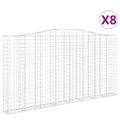 vidaXL Oblúkový gabionový kôš 8 ks 400x30x200/220cm pozinkované železo