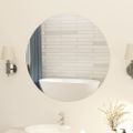 vidaXL Bezrámové zrkadlo okrúhle 80 cm sklo